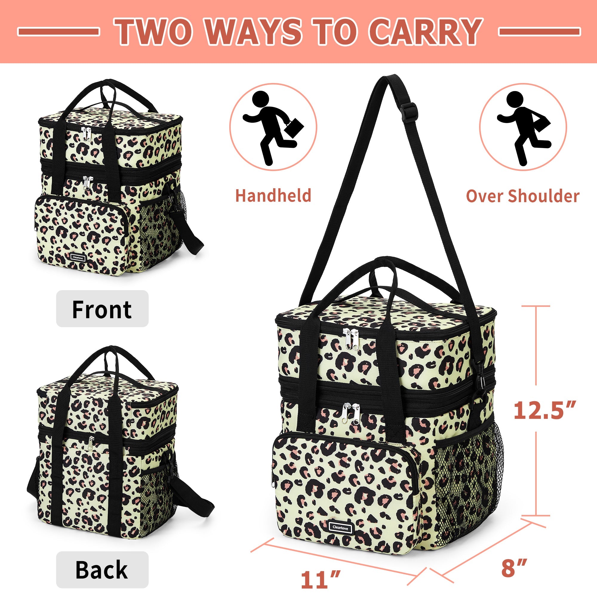 Insulated Lunch Box Large Capacity Cooler Bag Water-Resistant GainNo