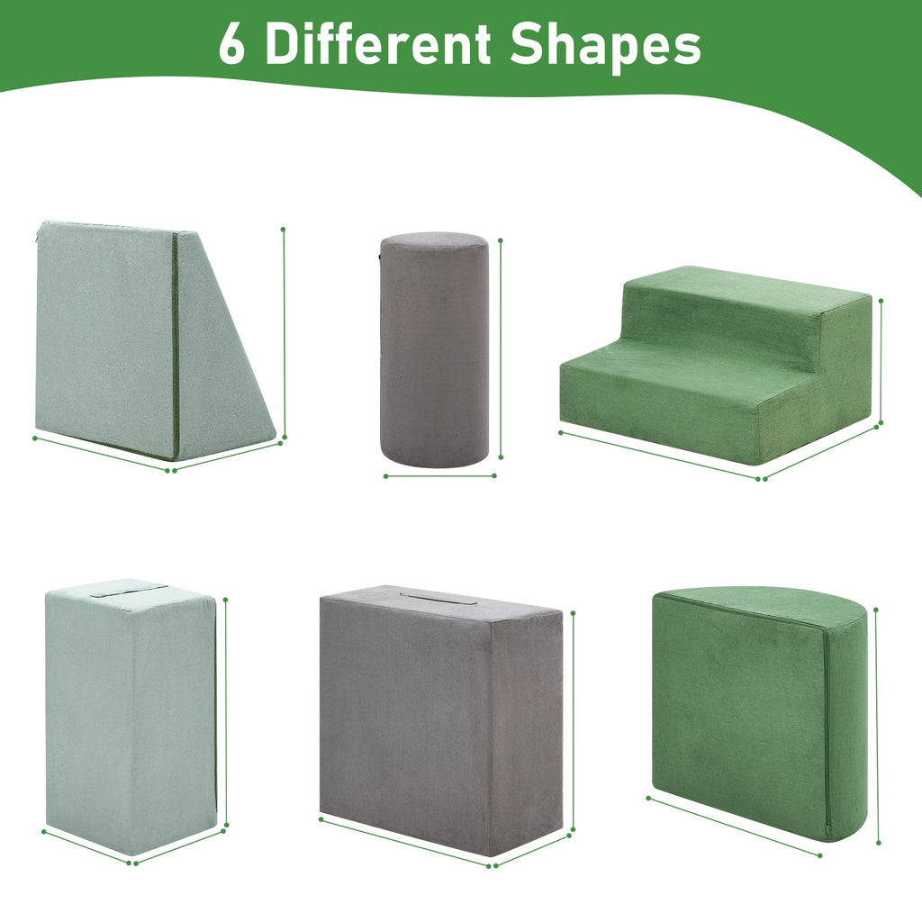 Soft Climbing Indoor Set Foam Climbing Blocks for Toddlers 6PCS