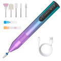 Cordless Electric Nail Drill with Ceramic Bits Gradient Purple