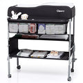 Portable Baby Changing Table Scale Waterproof Height Adjustable Black