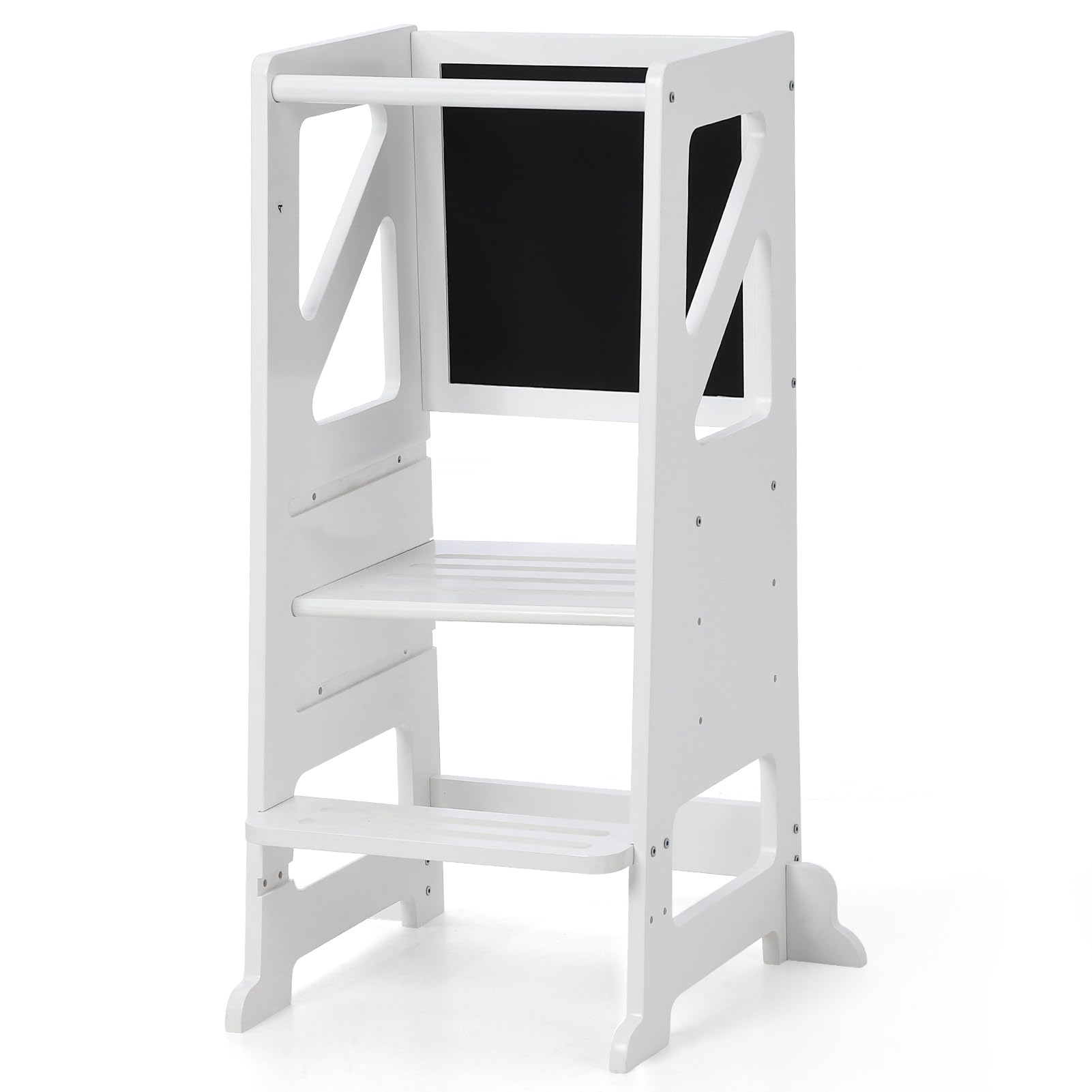 Kids Kitchen Step Stool with Chalkboard Birchwood Adjustable Height