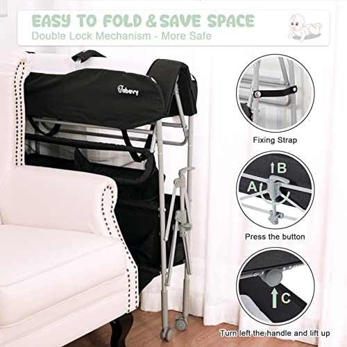 Baby Changing Table Portable Foldable Adjustable Height Organizer Grey GainNo