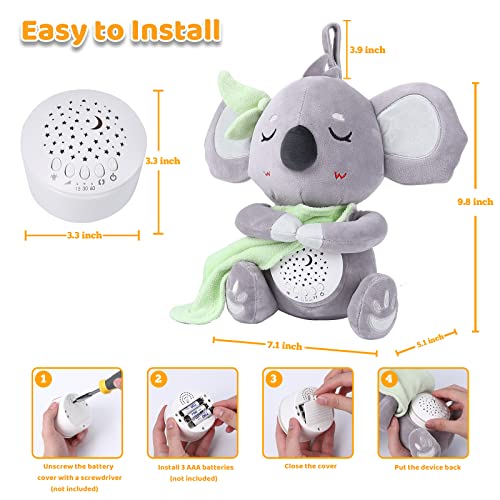 Baby Soother Portable Sound Machine with Projector and Night Light
