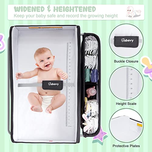 Portable Baby Changing Table Scale Waterproof Height Adjustable Black