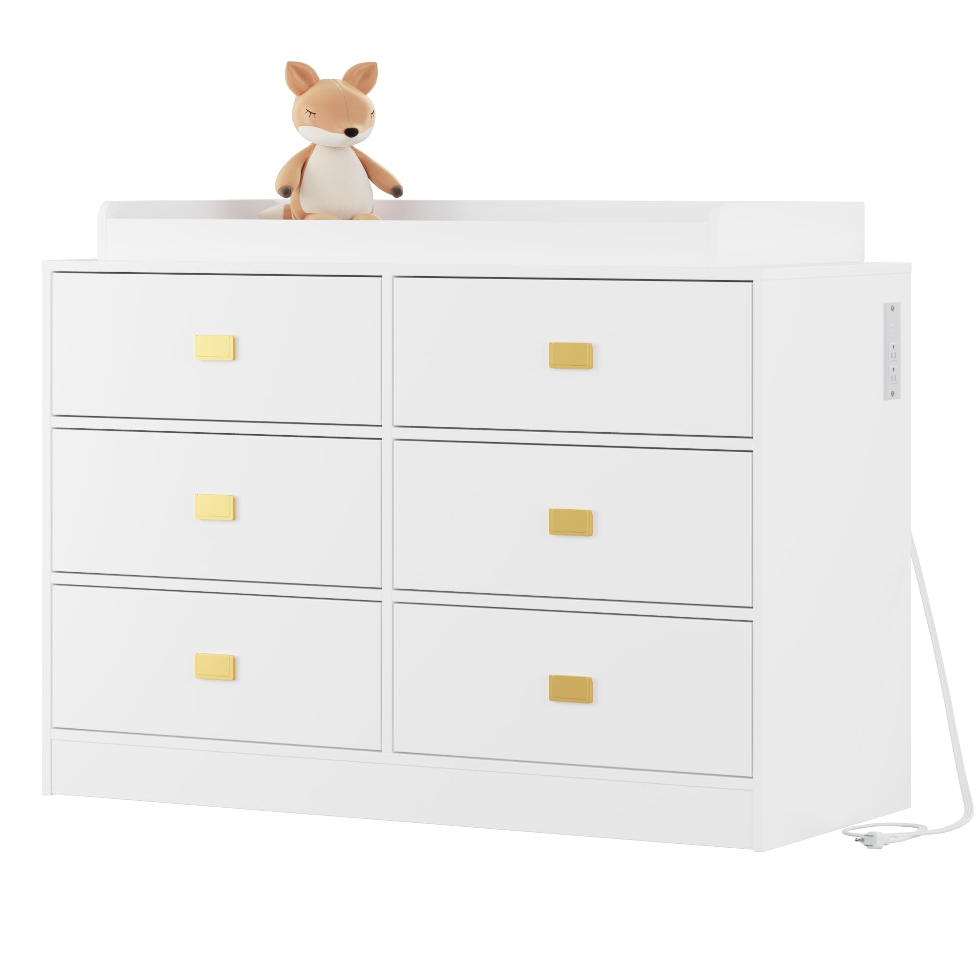 Baby Changing Table Dresser with Removable Top White