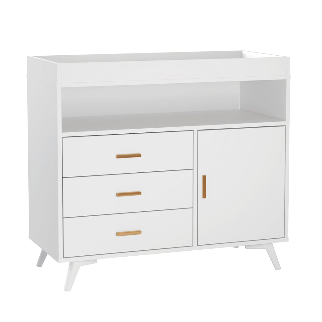 Nursery Dresser with Changing Table Top and 3 Drawers GainNo
