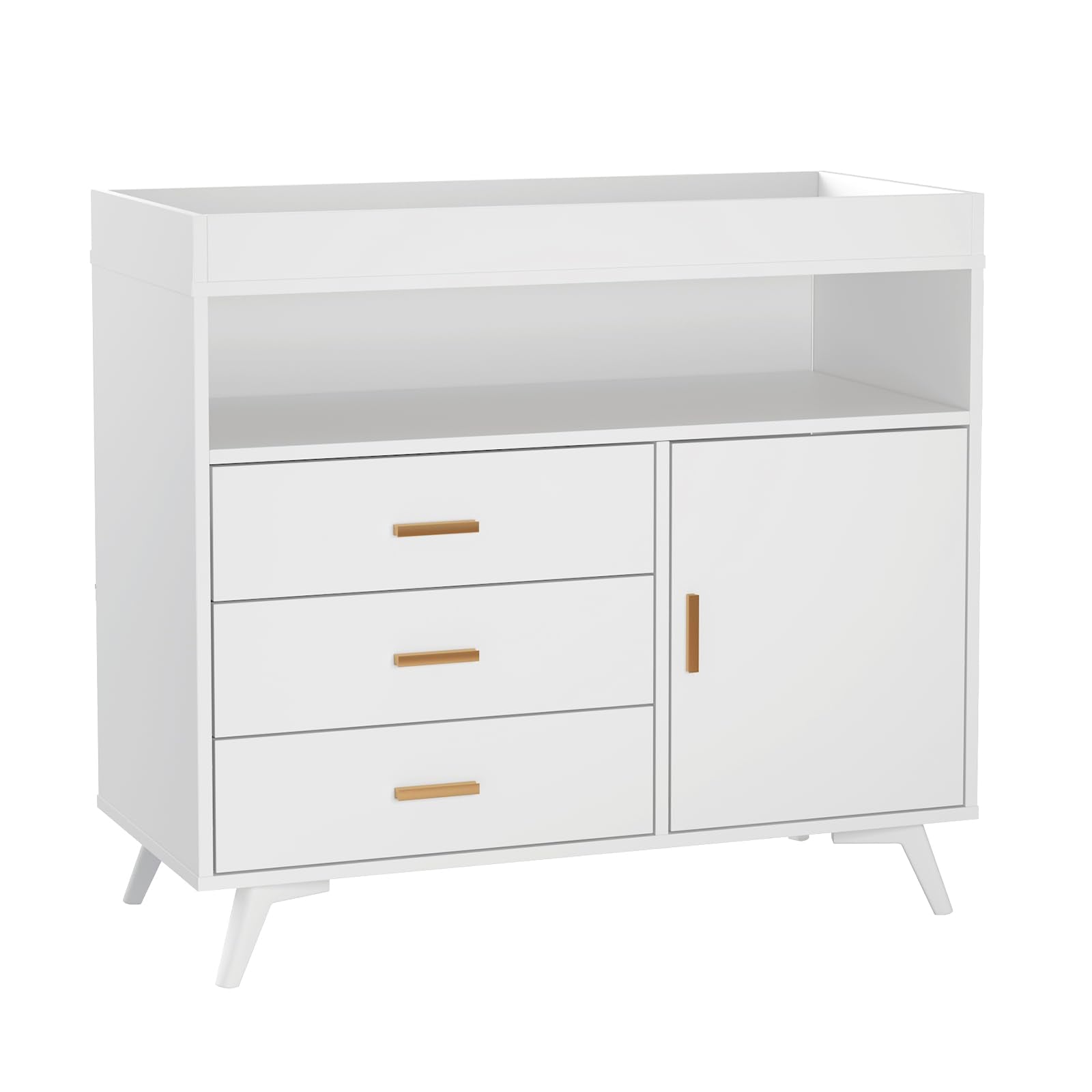 Nursery Dresser with Changing Table Top and 3 Drawers GainNo