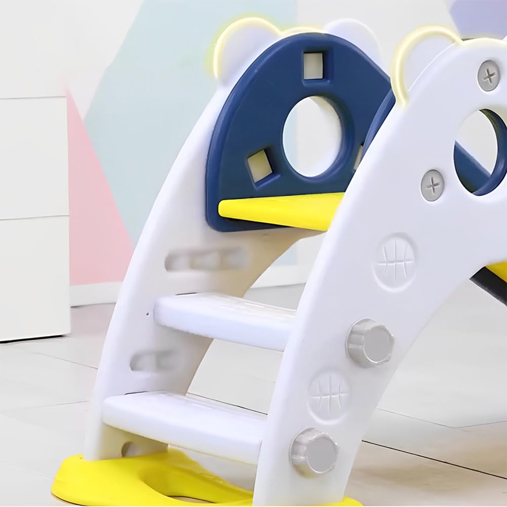 Toddler Indoor Outdoor Plastic Slide Climber for Ages 1-3 Navy GainNo