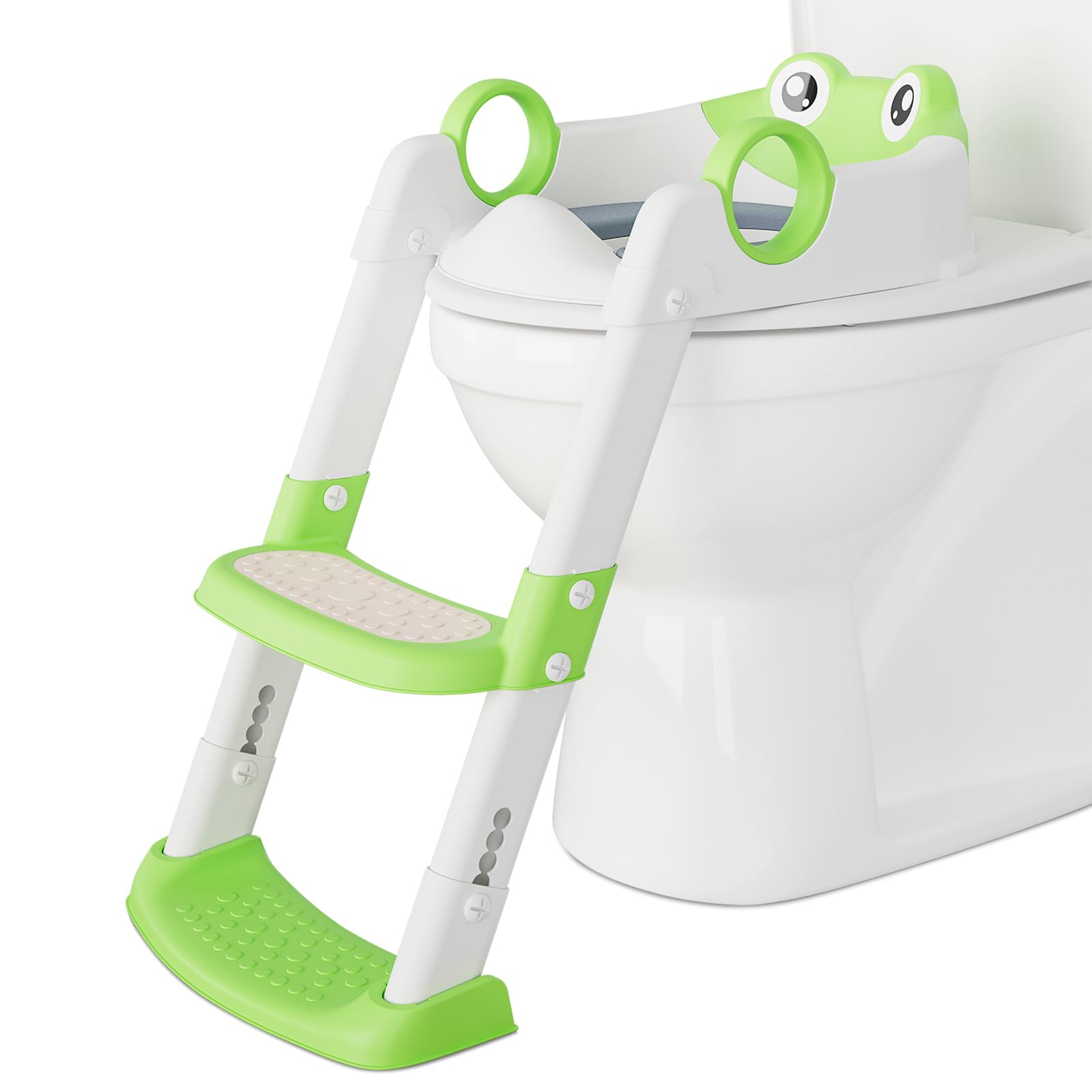 Potty Training Seat with Step Stool Ladder for Toddlers Green