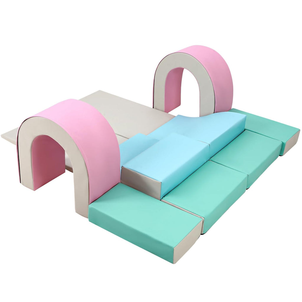 Foam Climbing Blocks Set 10PCS Indoor Active Playset for Toddlers GainNo