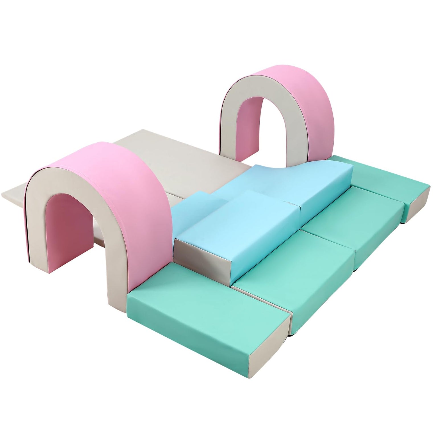 Foam Climbing Blocks Set 10PCS Indoor Active Playset for Toddlers GainNo