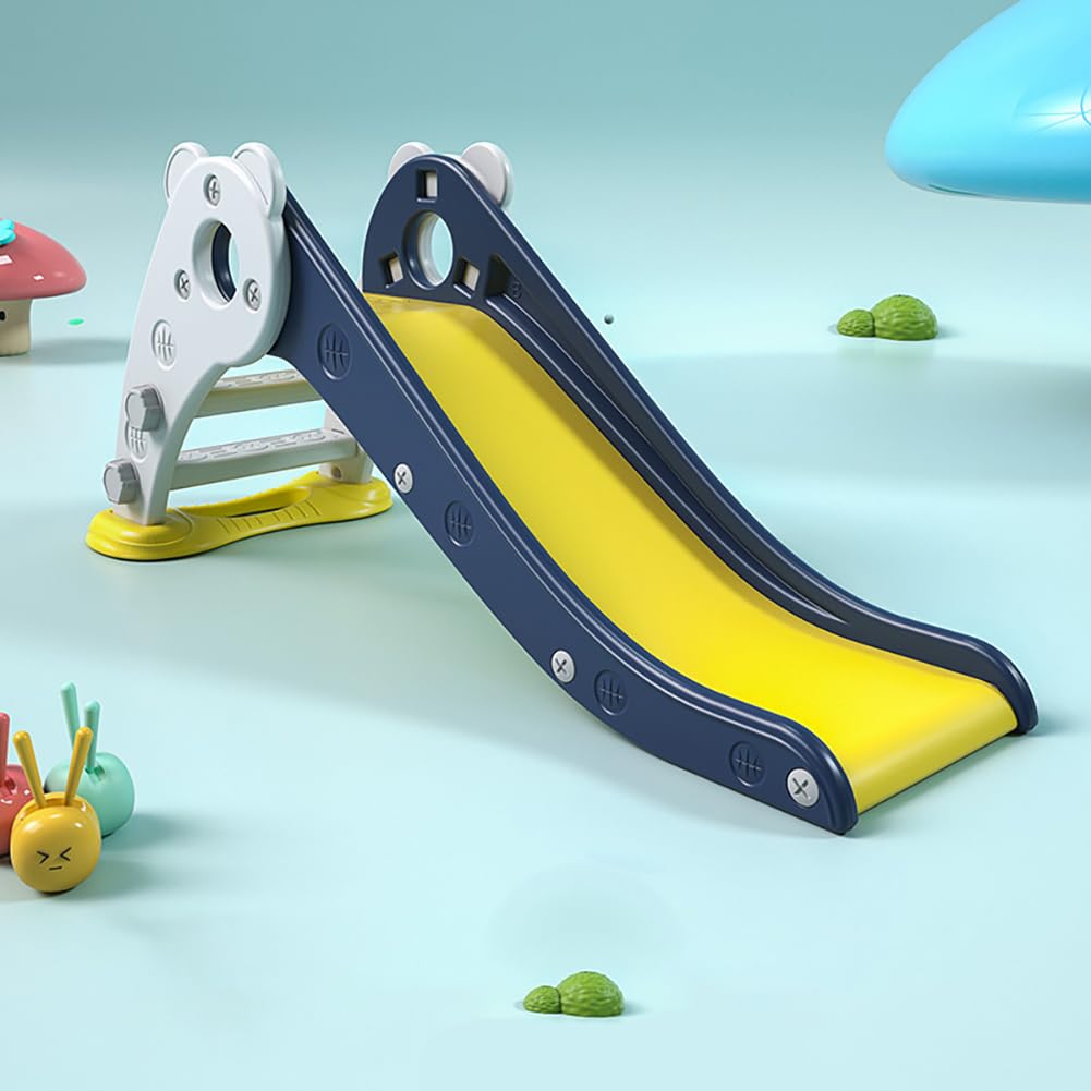 Toddler Indoor Outdoor Plastic Slide Climber for Ages 1-3 Navy GainNo