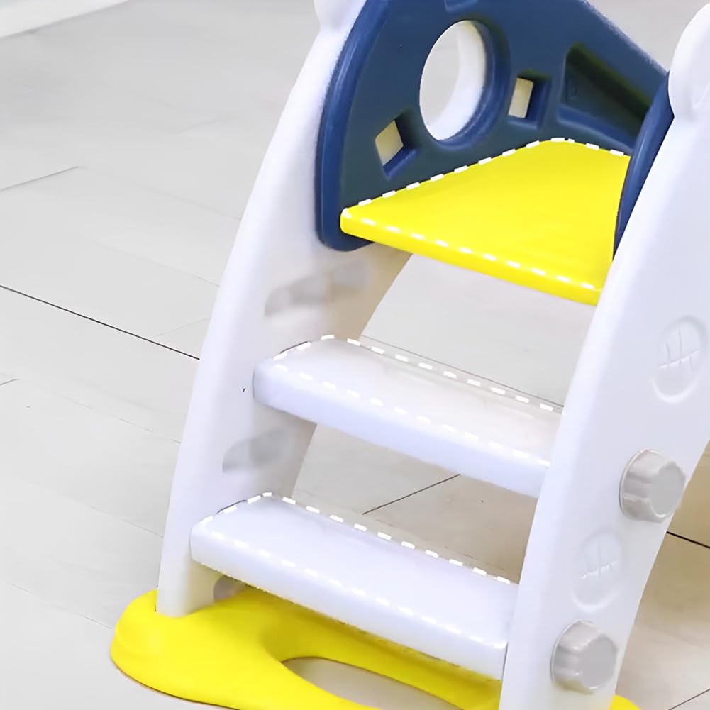 Toddler Indoor Outdoor Plastic Slide Climber for Ages 1-3 Navy GainNo