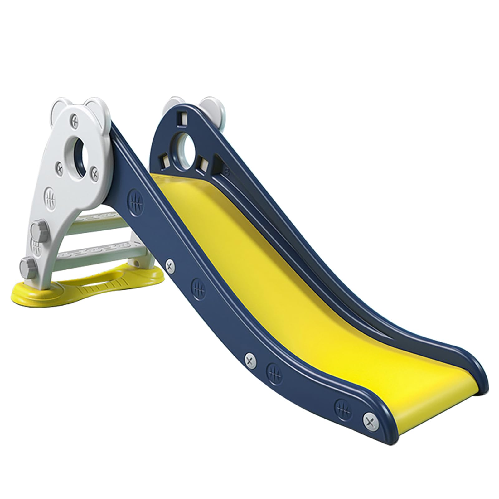 Toddler Indoor Outdoor Plastic Slide Climber for Ages 1-3 Navy GainNo
