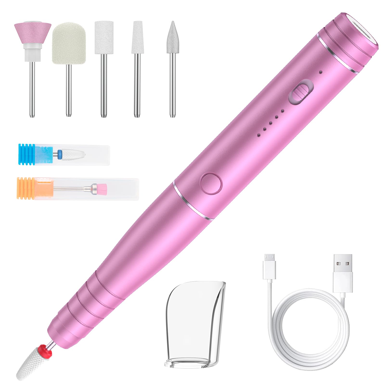 Cordless Electric Nail Drill Machine Rechargeable for Acrylic Gel Nails GainNo