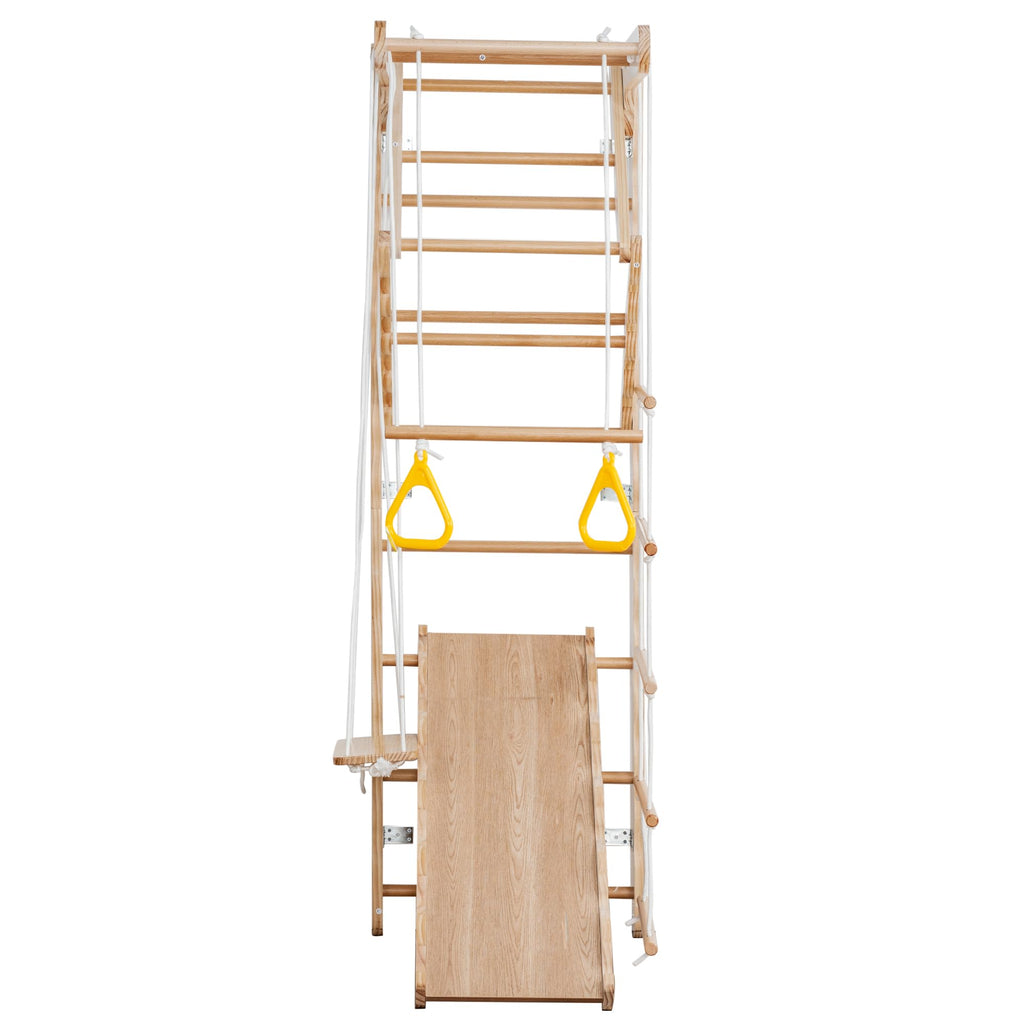 Indoor Climber Playset for Toddlers with Plate Swing and Slide GainNo