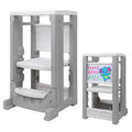 Toddler Standing Tower Kitchen Step Stool Grey GainNo