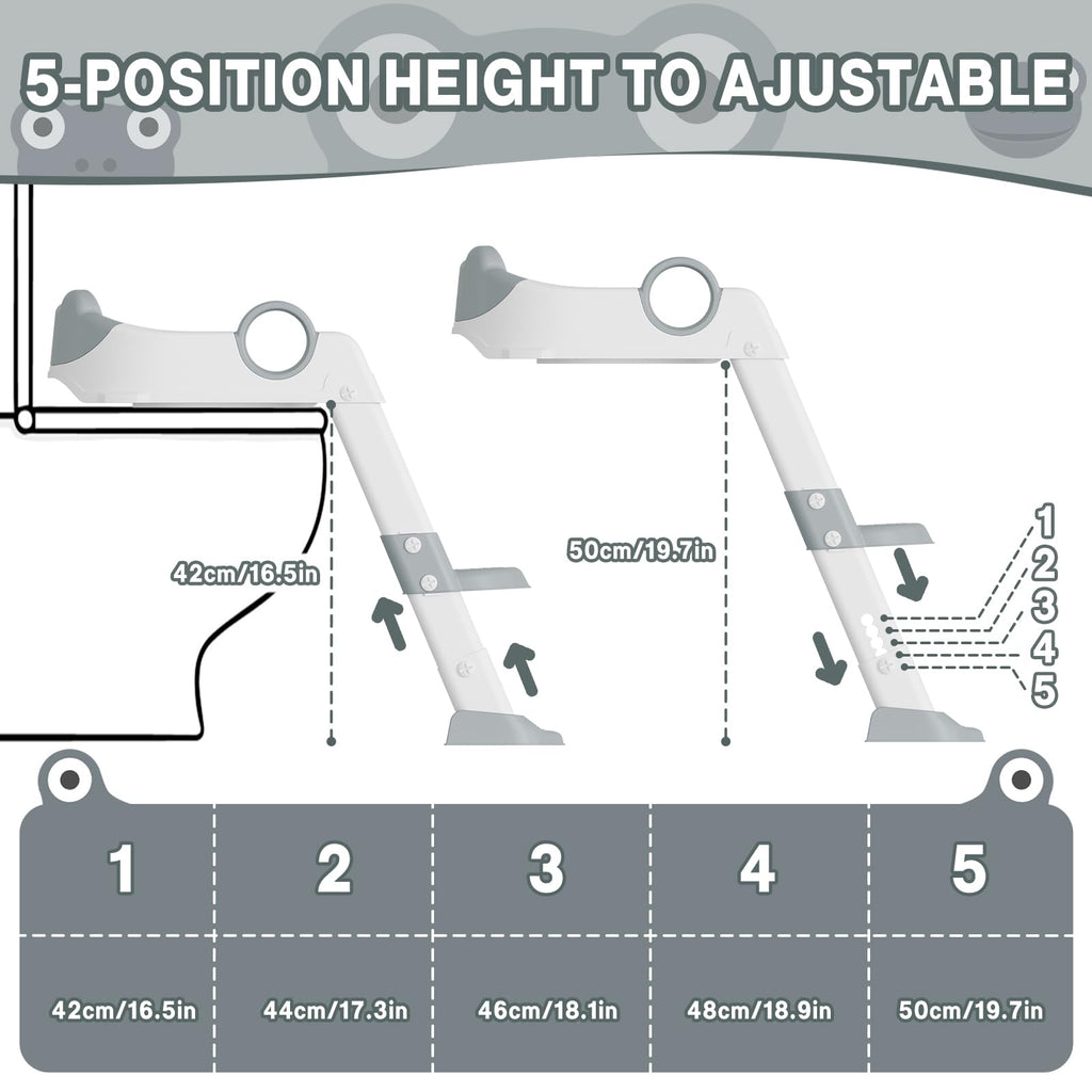 Potty Training Seat with Step Stool Ladder for Toddlers Gray