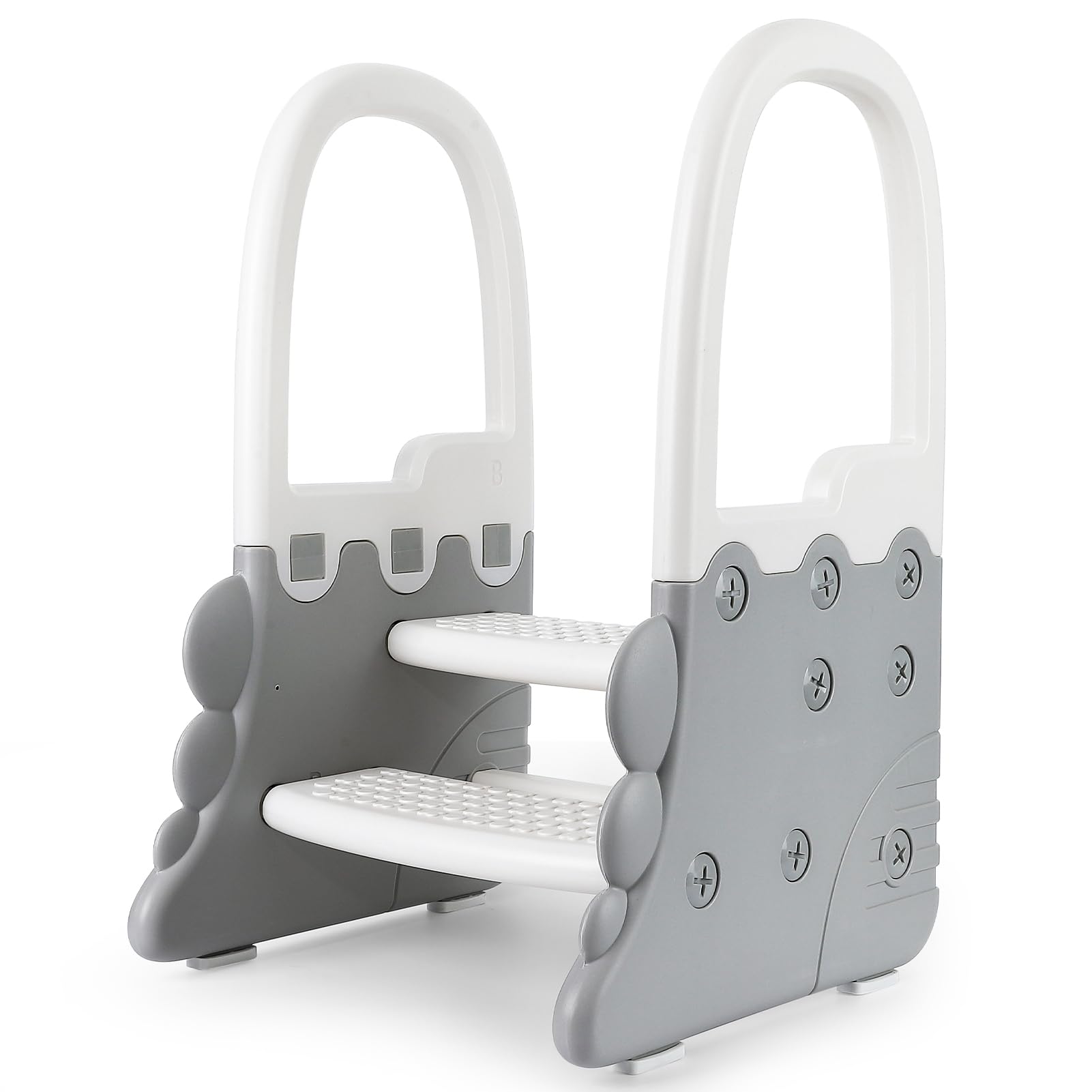 Toddler Step Stool for Bathroom Sink 2-Step Anti-Slip with Handrail