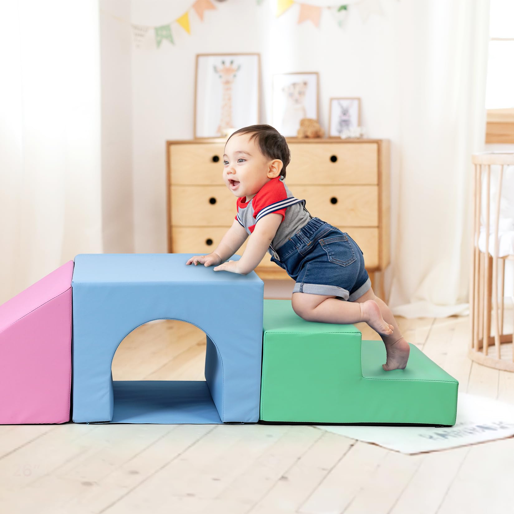 Foam Climbing Blocks for Toddlers and Preschoolers 4PCS GainNo