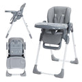Baby High Chair Multifunctional Adjustable Height and Recline Dark Grey GainNo