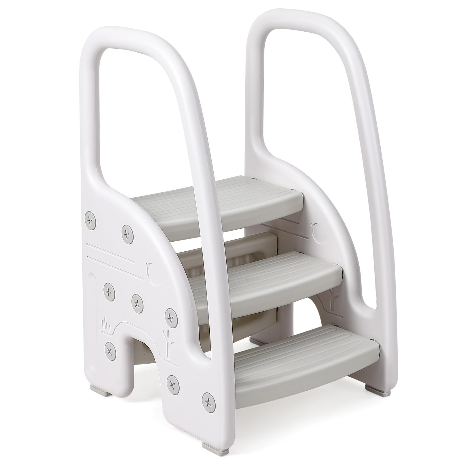 Toddler Step Stool with Handle Adjustable for Bathroom and Kitchen GainNo