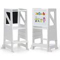 Kids Kitchen Step Stool with Chalkboard Birchwood Adjustable Height