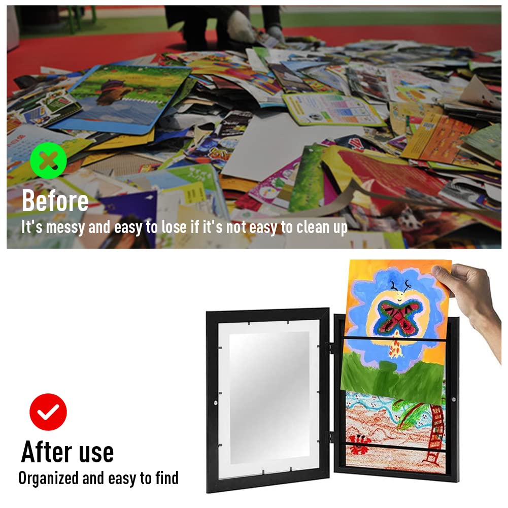 Kids Art Frame Set of 2 10x13.5 Inches Holds 150 Sheets A4 GainNo