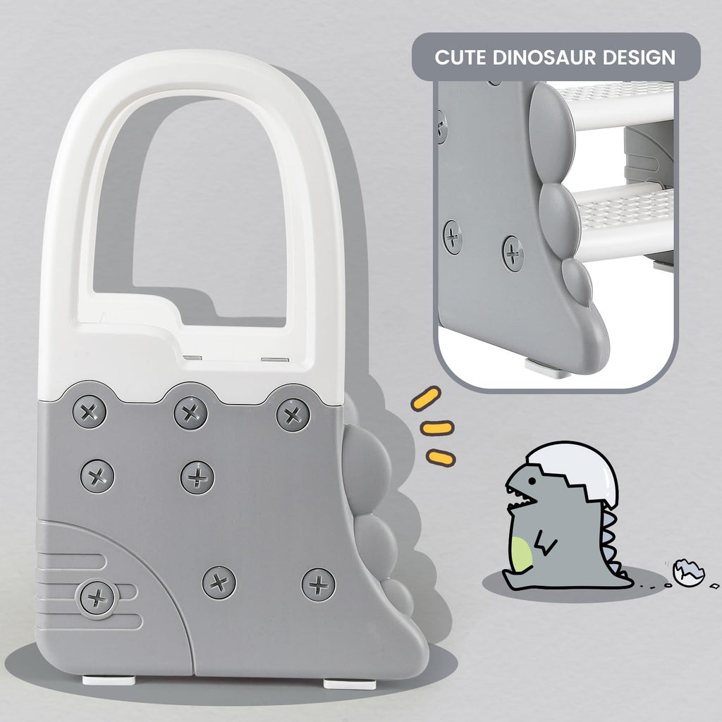 Toddler Step Stool for Bathroom Sink 2-Step Anti-Slip with Handrail