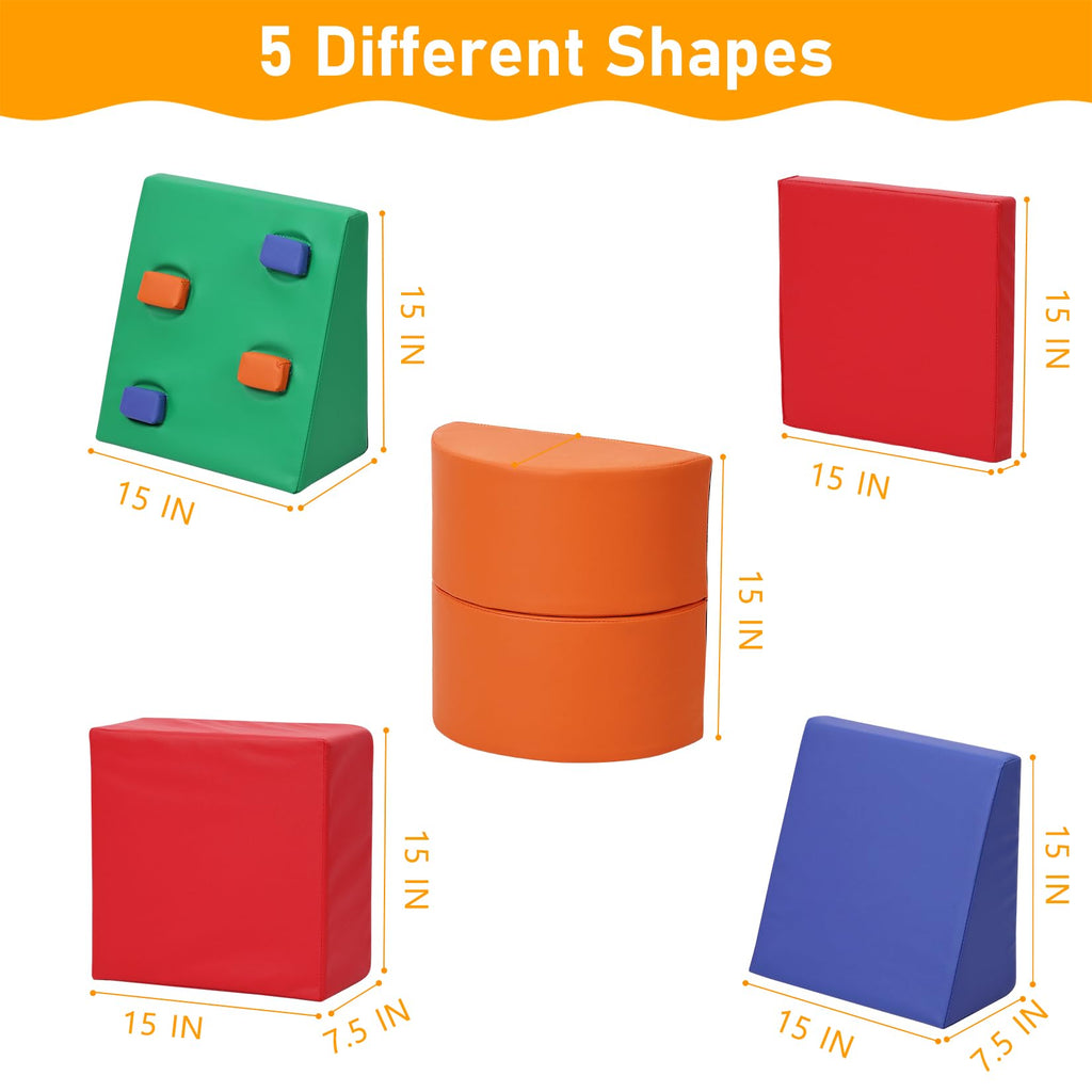 Foam Climbing Blocks Set for Toddlers 5PCS