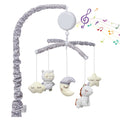 Baby Crib Mobile with Music Motor Spinner Gray