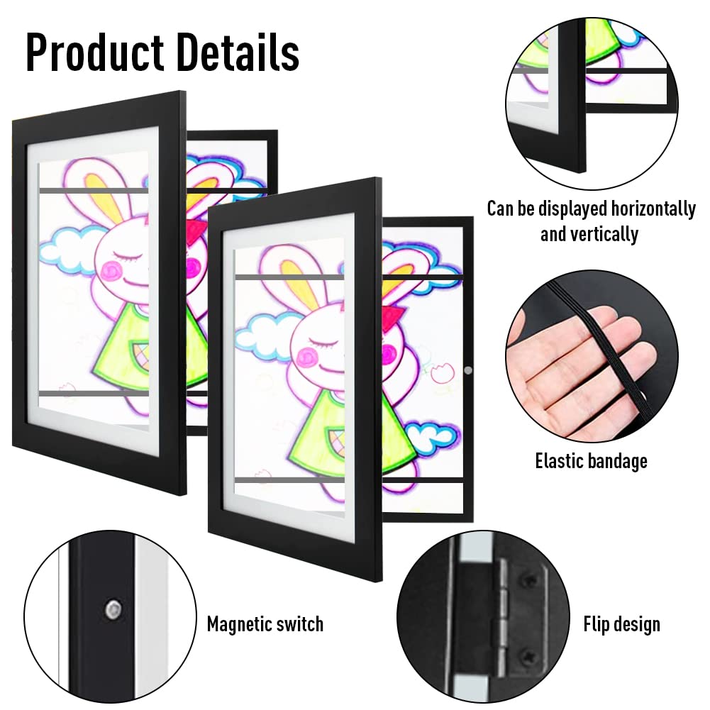 Kids Art Frame Set of 2 10x13.5 Inches Holds 150 Sheets A4 GainNo