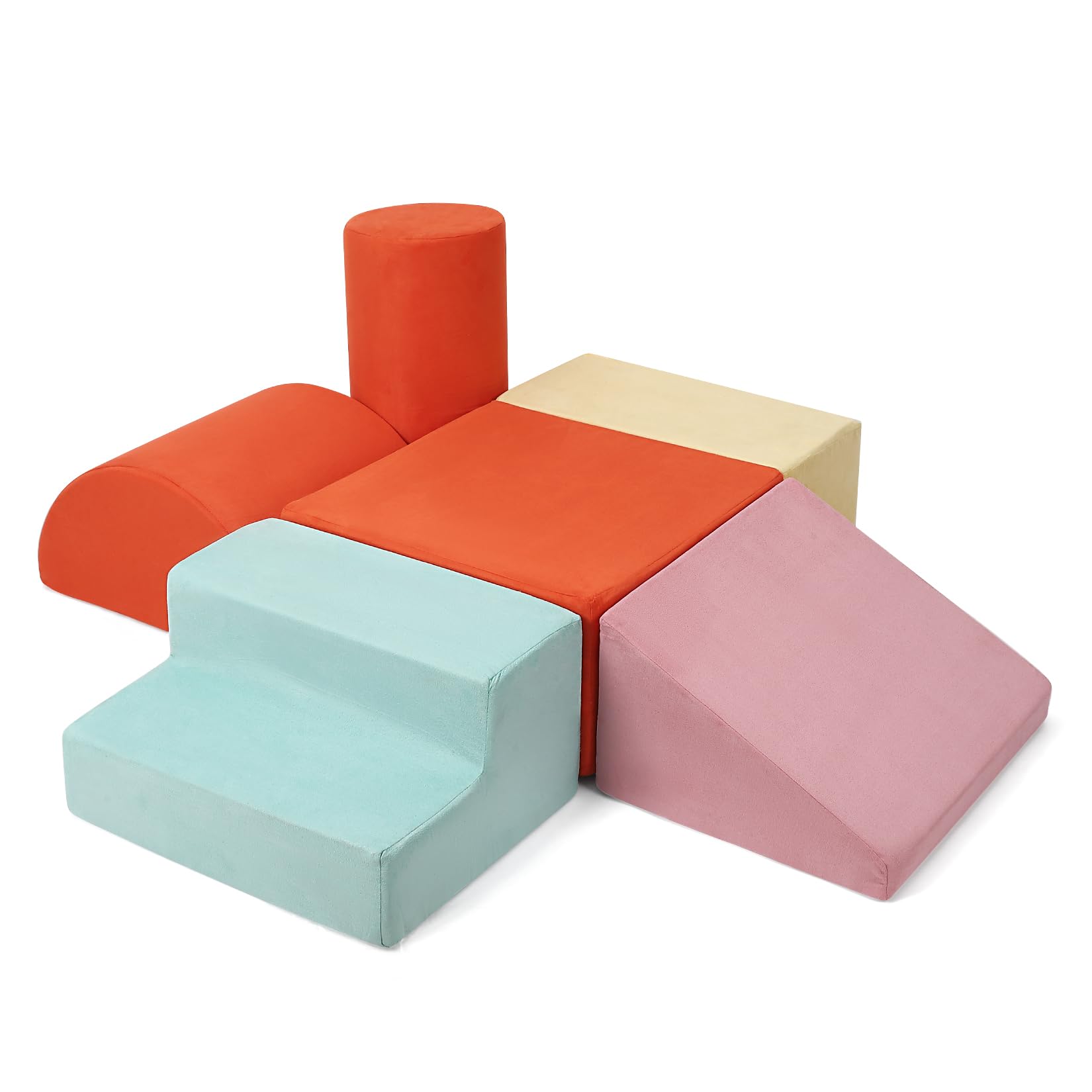 Toddler Foam Climbing Blocks Set 6PCS Indoor Active Playset GainNo