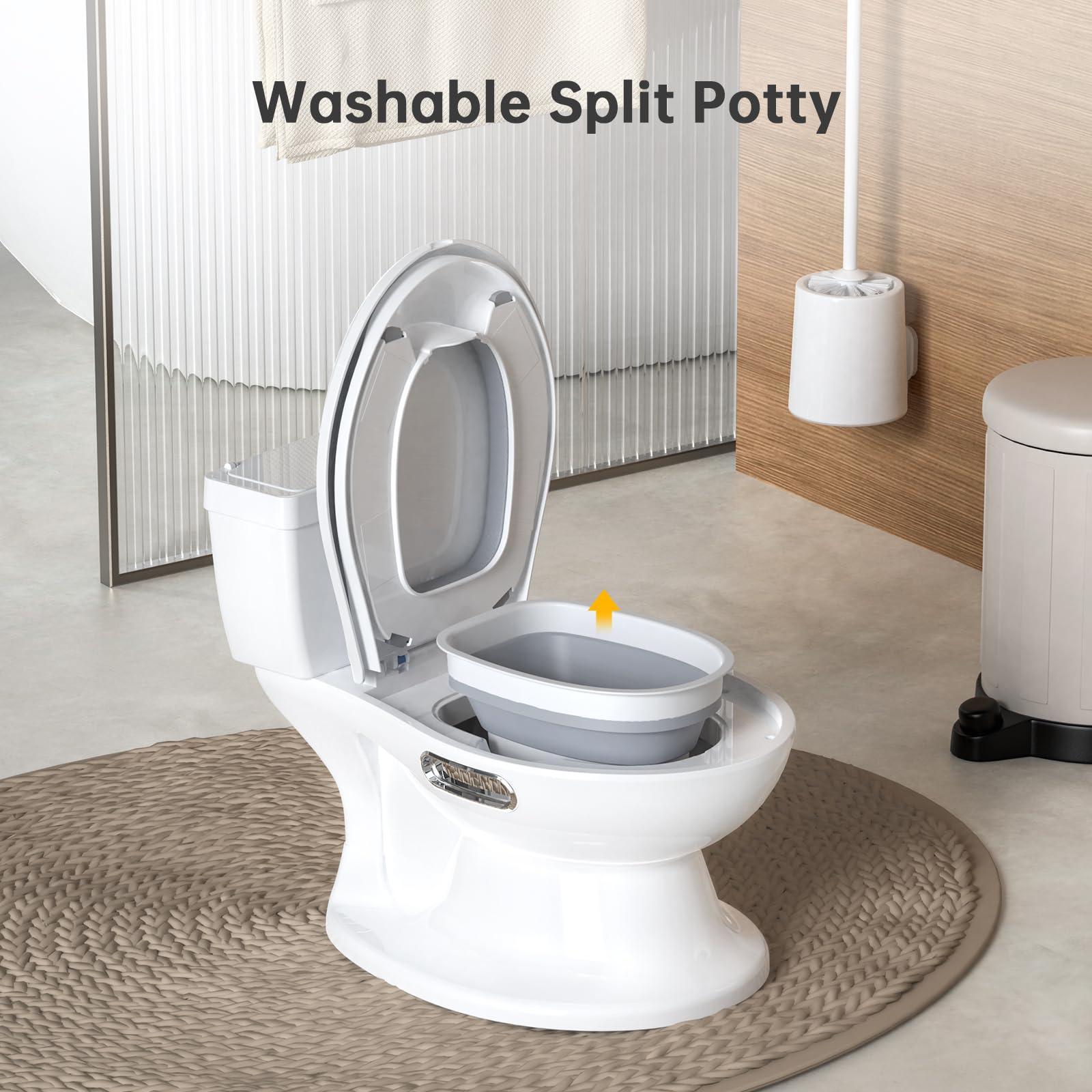 GainNo Potty Training Toilet for Baby with Soft Seat and Flushing Sound