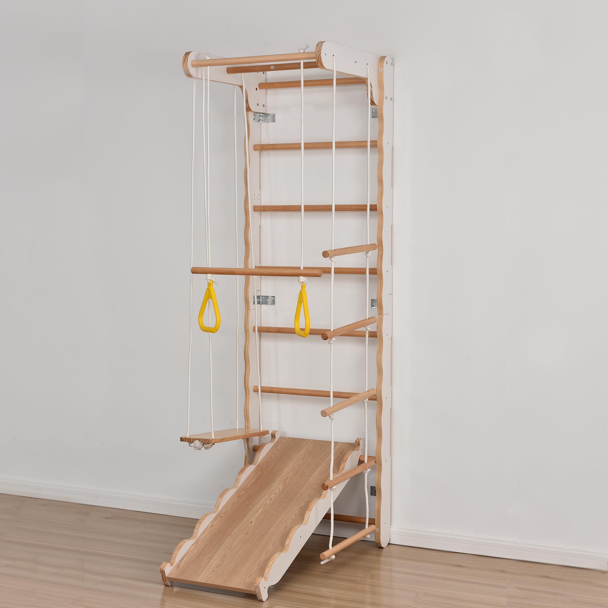 Indoor Climber Playset for Toddlers with Plate Swing and Slide GainNo