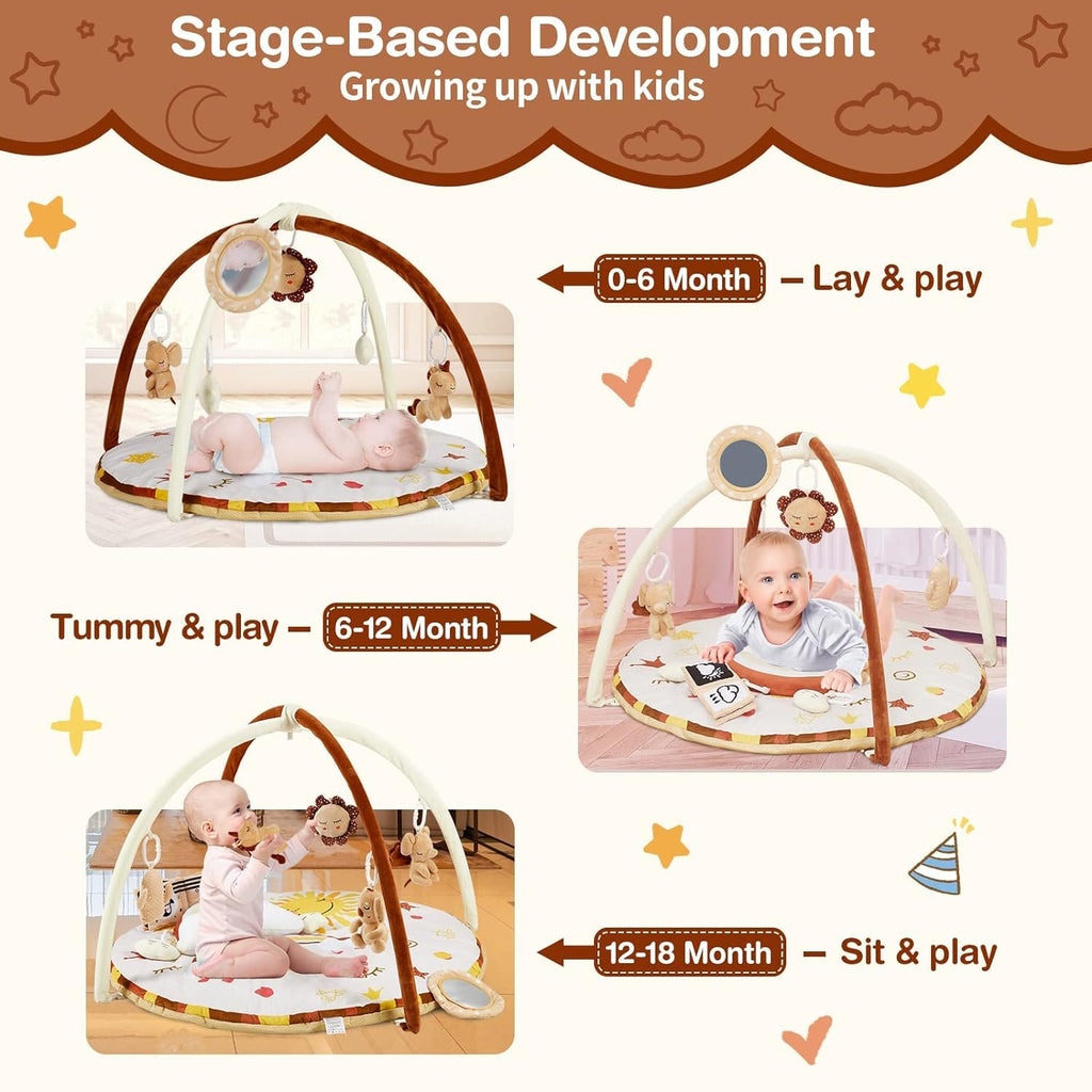 Baby Gym Play Mat with 9 Detachable Toys GainNo