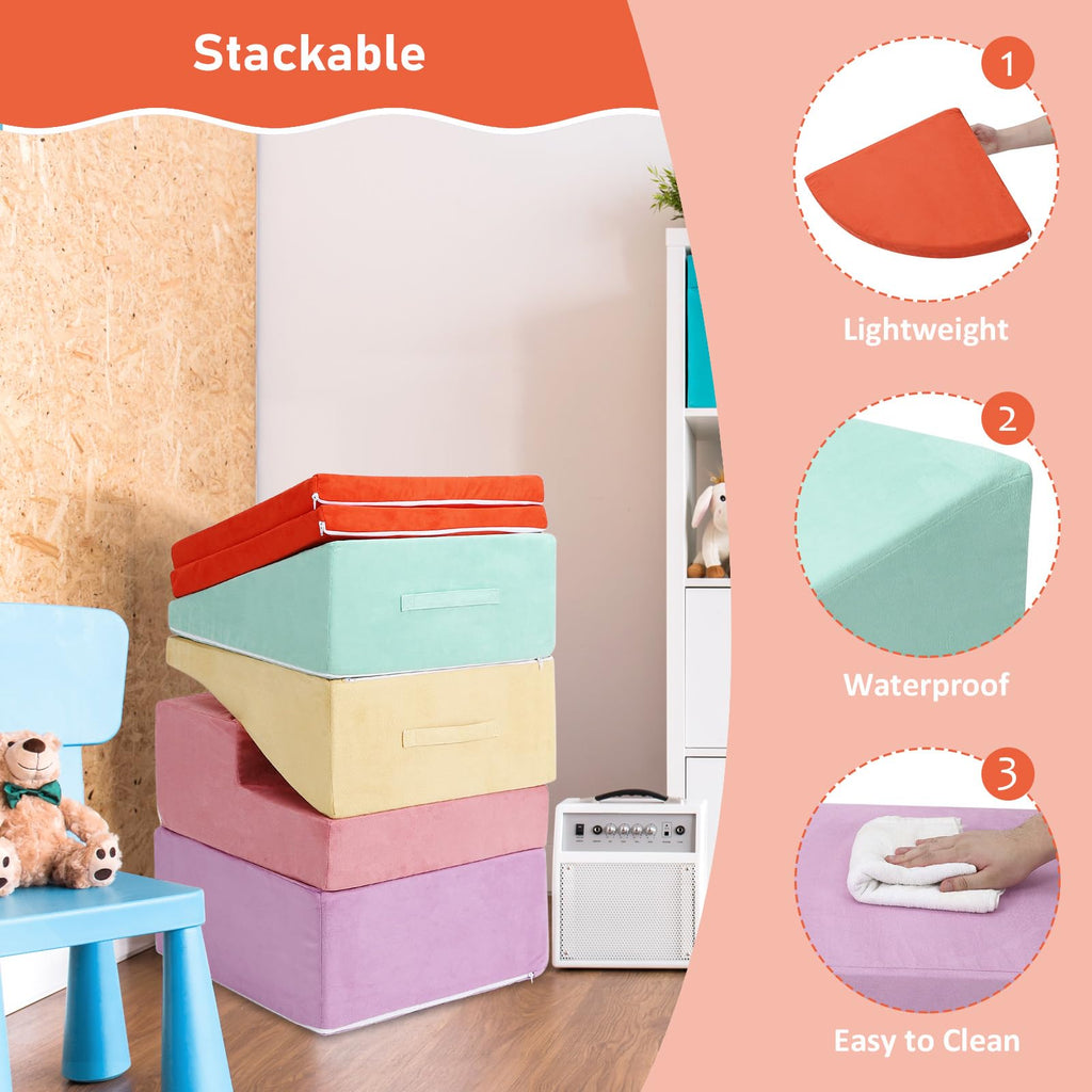 Foam Climbing Blocks Set 6PCS for Toddlers GainNo