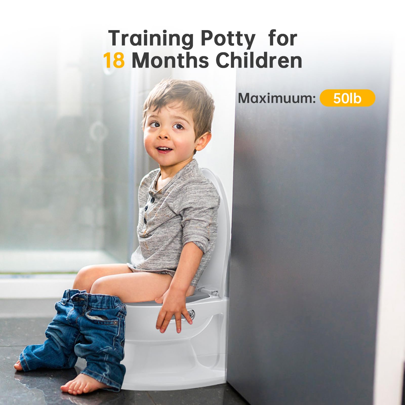 GainNo Potty Training Toilet for Baby with Soft Seat and Flushing Sound
