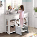 Toddler Step Stool for Bathroom Sink 2-Step Anti-Slip with Handrail