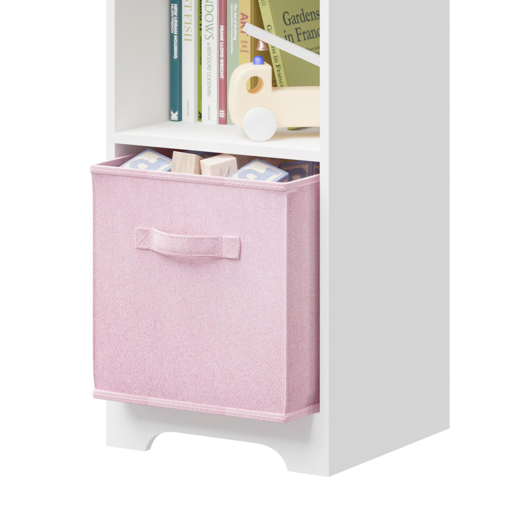 Kids Dollhouse Bookcase with Storage White One Size