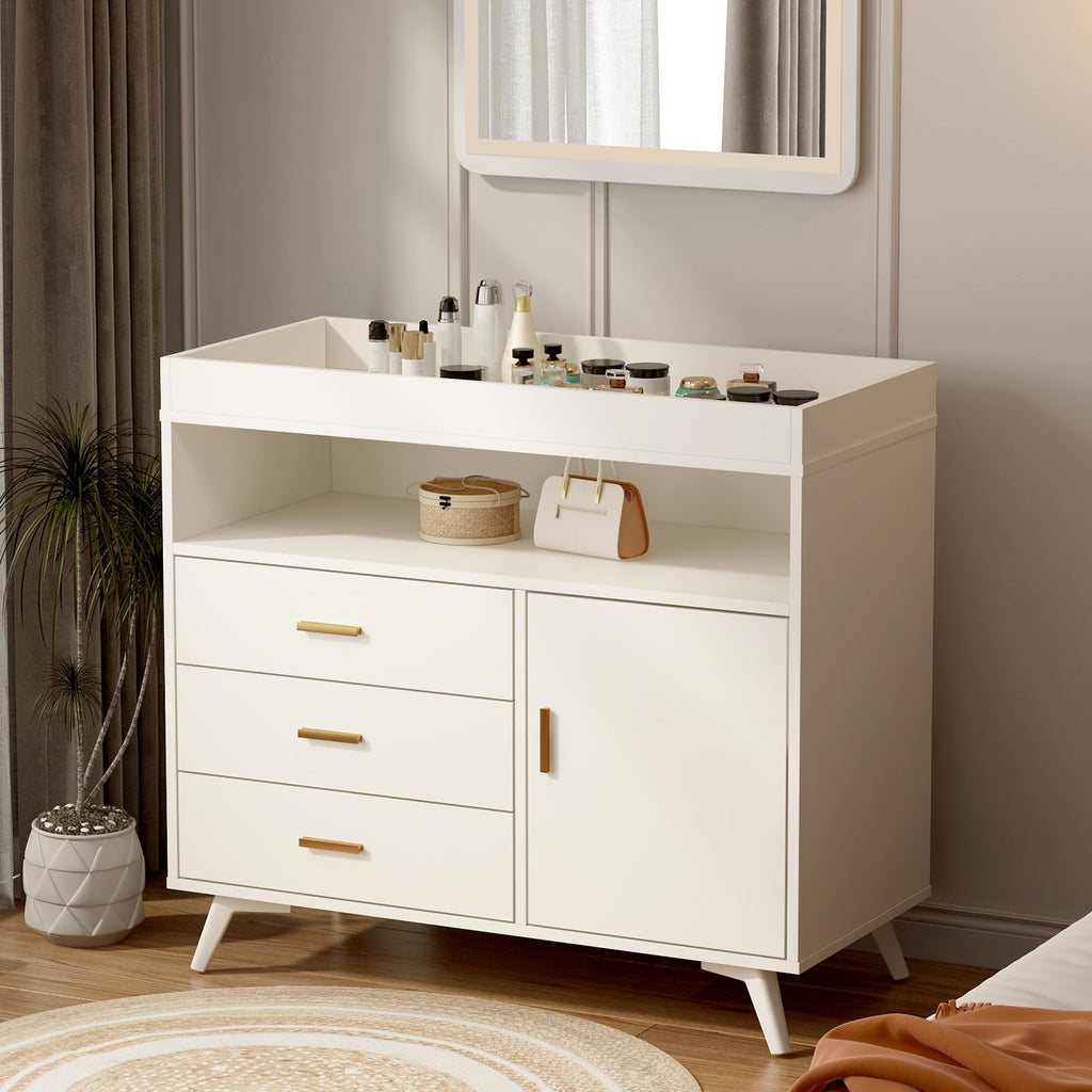 Nursery Dresser with Changing Table Top and 3 Drawers GainNo