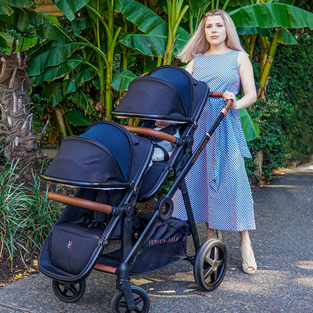 Single to Double Stroller with Two Toddler Seats GainNo