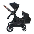 Single to Double Stroller with Bassinet and Toddler Seat GainNo