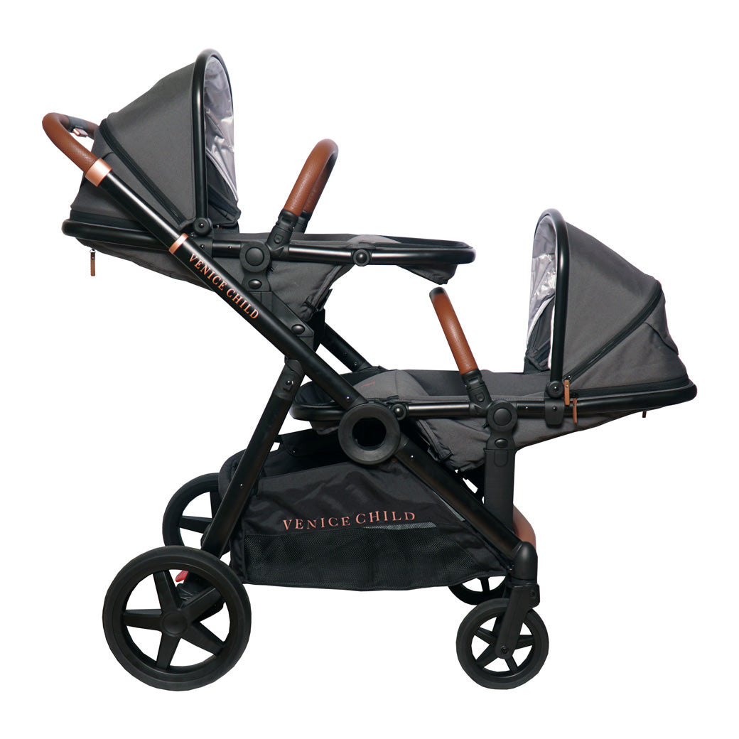 Single to Double Stroller with Two Toddler Seats GainNo