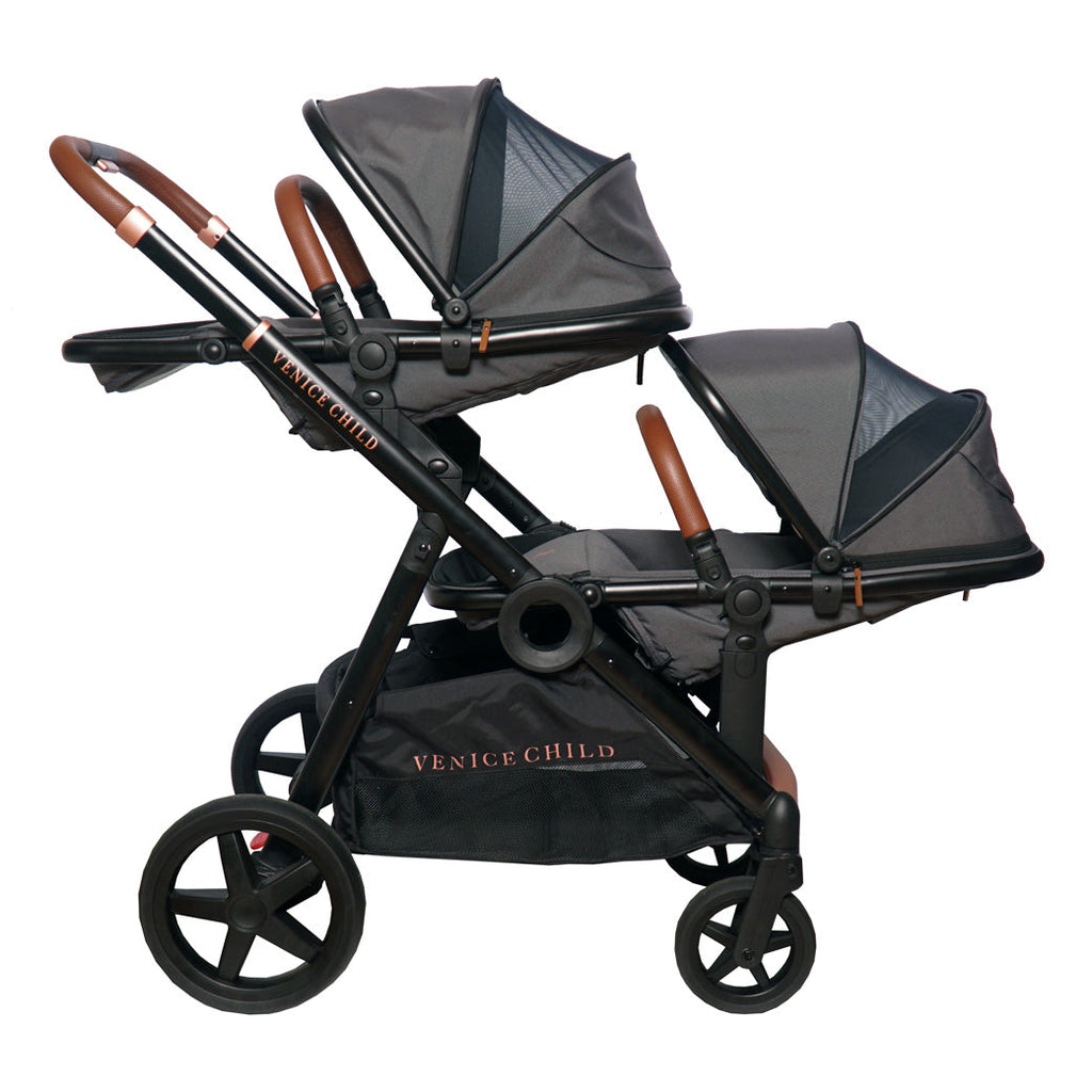 Single to Double Stroller with Two Toddler Seats GainNo