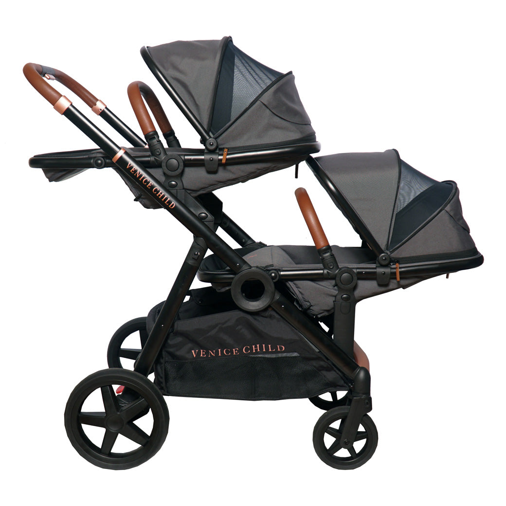 Single to Double Stroller with Two Toddler Seats GainNo