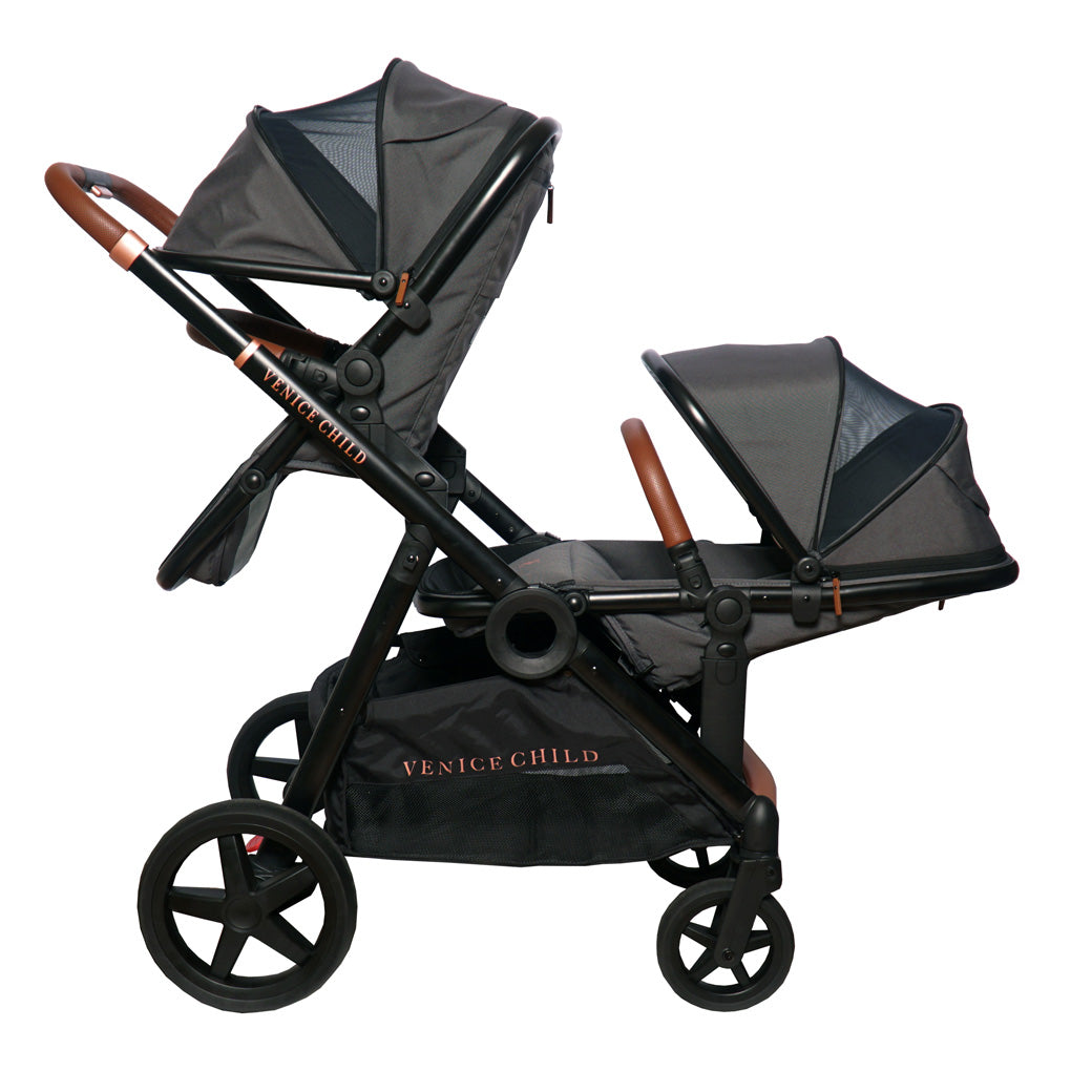 Single to Double Stroller with Two Toddler Seats GainNo