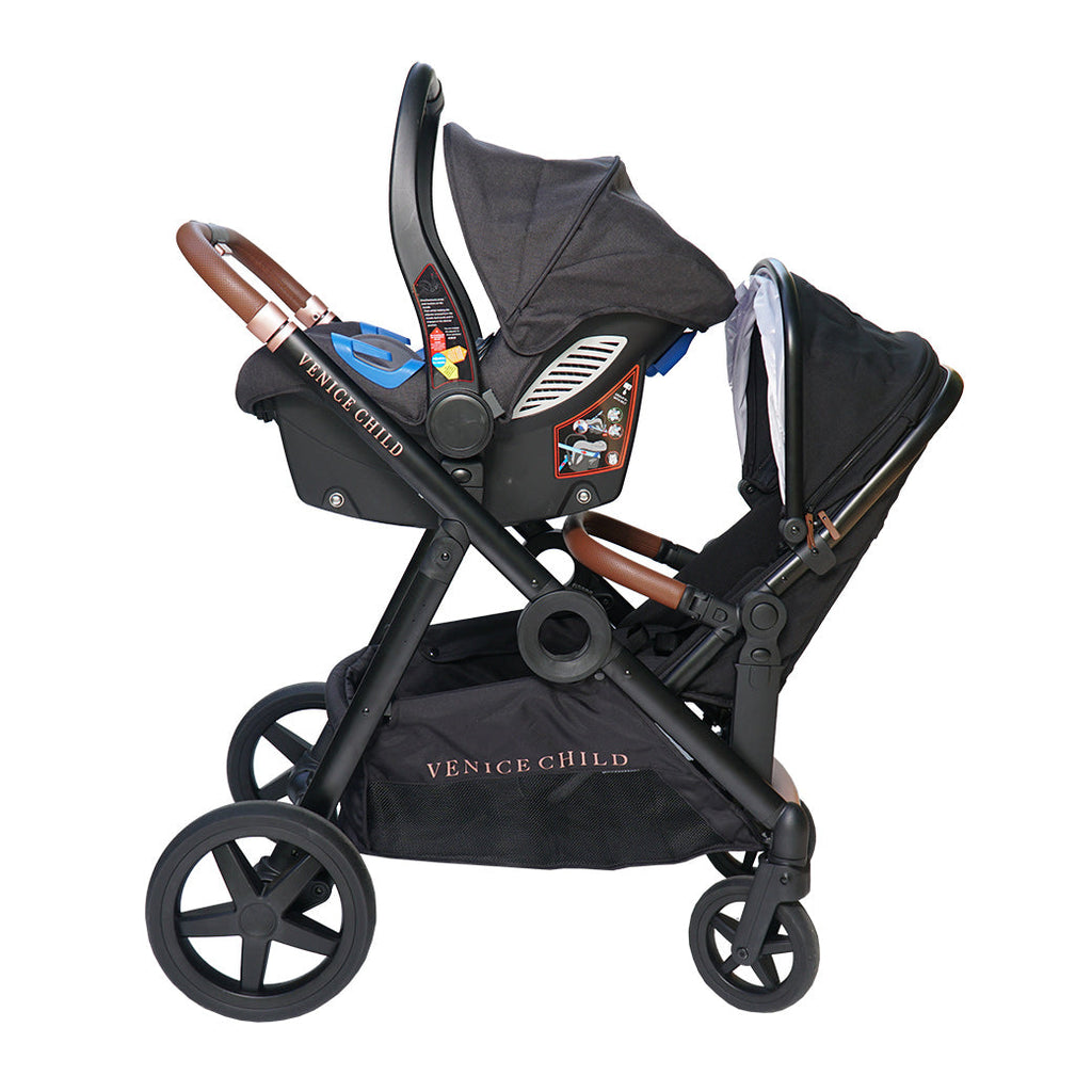 Single to Double Stroller with Toddler Seat GainNo
