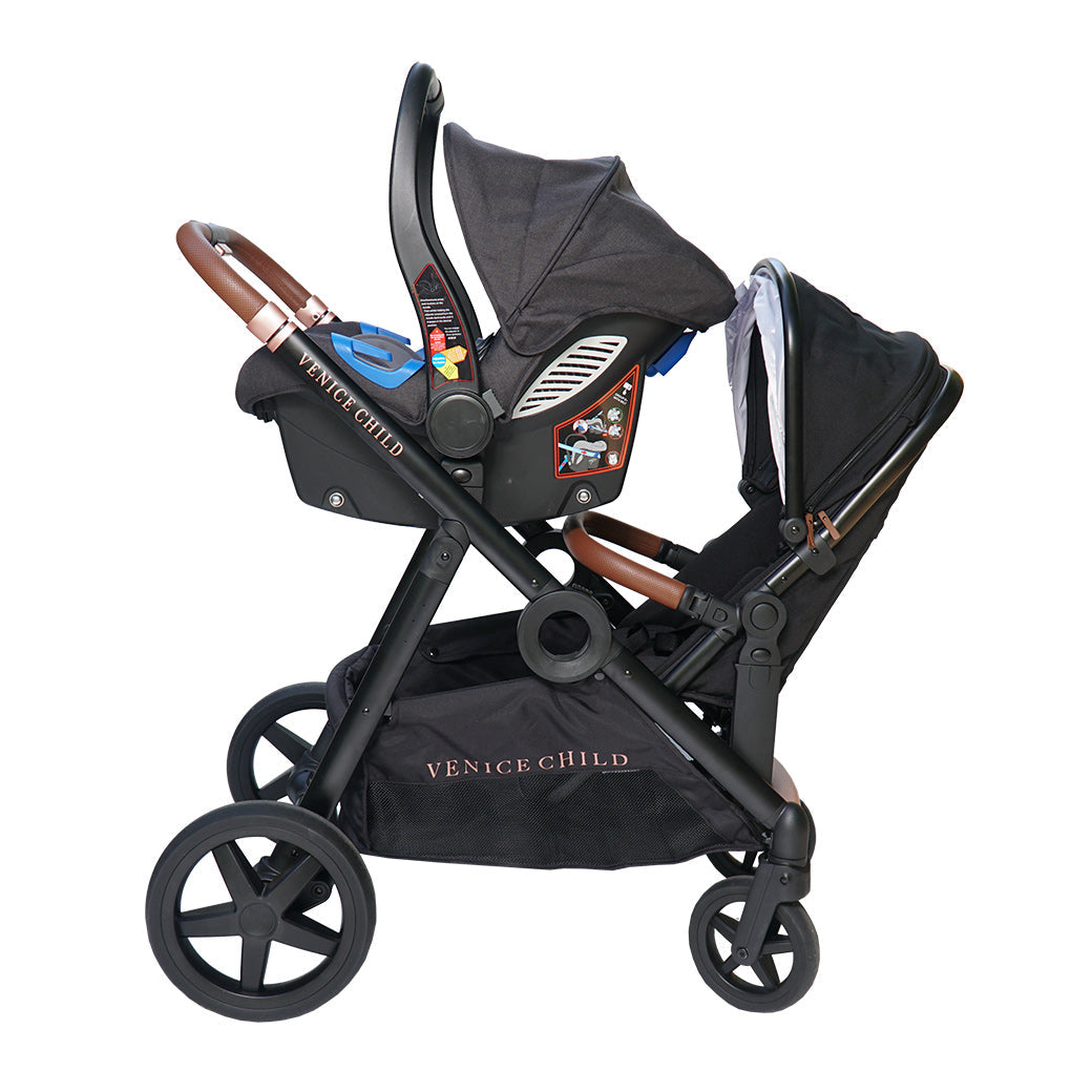 Single to Double Stroller with Toddler Seat GainNo