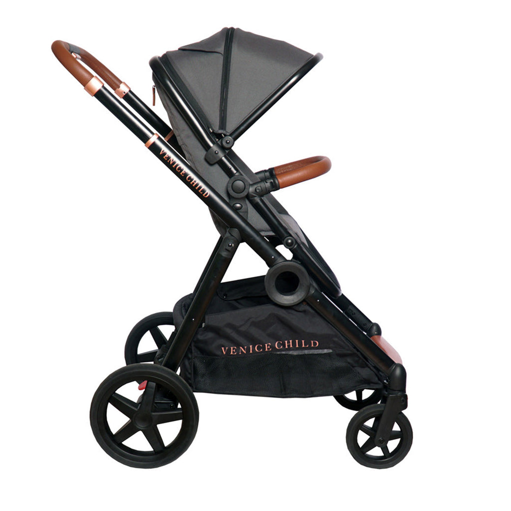 Single to Double Stroller with Bassinet and Toddler Seat GainNo